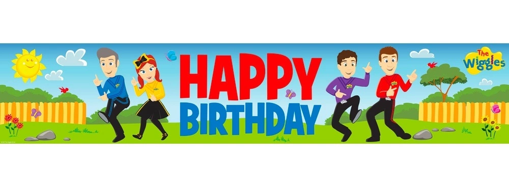 The Wiggles Plastic Party Banner - 150cm X 30cm