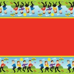 The Wiggles Party Table Cover Plastic 1.8m X 1.3m
