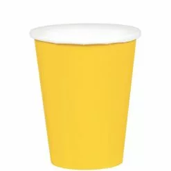 Amscan Party Supplies Paper Cups 266ml Yellow 20 Pack