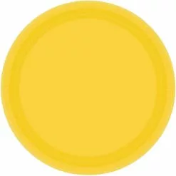 Amscan Party Supplies Paper Plates Round 20cm Yellow 8 Pack