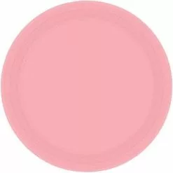 Amscan Party Supplies Paper Plates Round 20cm Pink 8 Pack