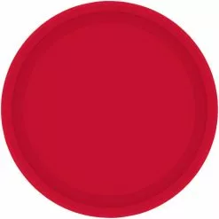 Amscan Party Supplies Paper Plates Round 20cm Red 8 Pack
