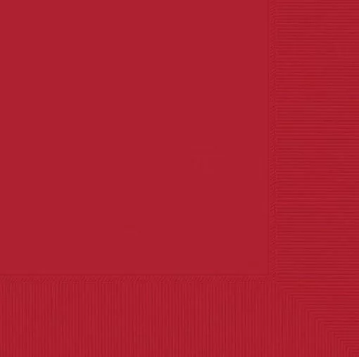Amscan Party Supplies Lunch Napkins 2 Ply 33cm X 33cm Red 20 Pack