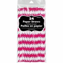Amscan Party Supplies Paper Straws Red 24 Pack