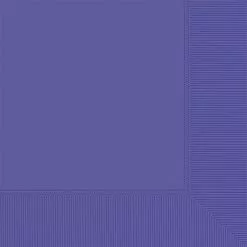 Amscan Party Supplies Lunch Napkins 2 Ply 33cm X 33cm Purple 20 Pack