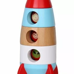 Discoveroo: Magnetic Stacking Rocket Blue And White