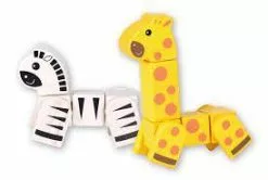Discoveroo Snap - Blocks Giraffe And Zebra 17pc