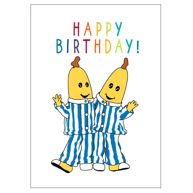 ABC Kids Bananas In Pyjamas B1 And B2 Birthday Card 11cm X 15cm