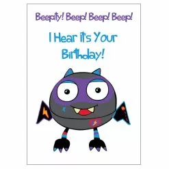 Giggle & Hoot ABC Kids Giggle Fangs Birthday Card 11cm X 15cm