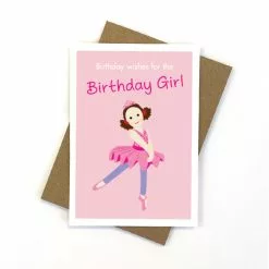 ABC Kids Play School Jemima Ballerina Birthday Girl Card 11cm X 15cm