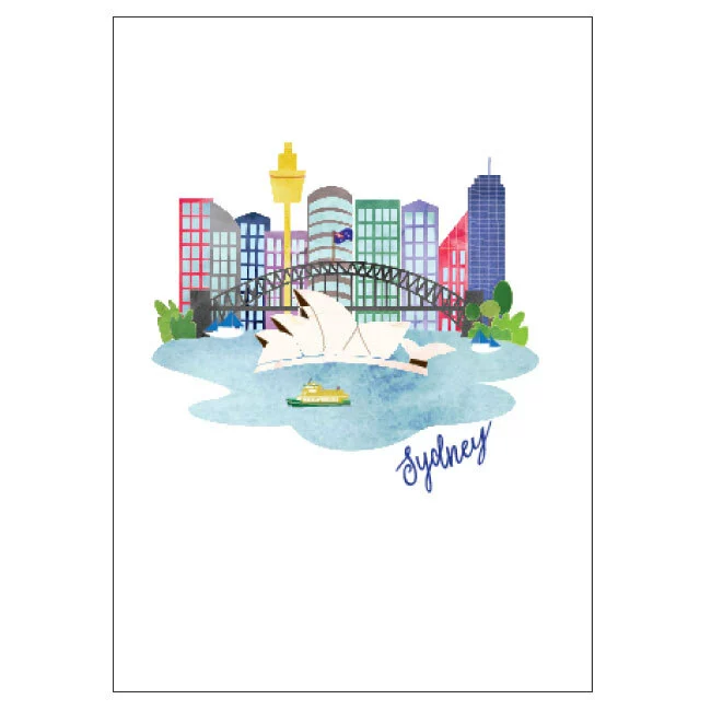 Candle Bark Creations City Life Life In Sydney Greeting Card 11cm X 15cm