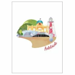 Candle Bark Creations City Life Life In Adelaide Greeting Card 11cm X 15cm