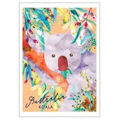 Candle Bark Creations Among The Gum Trees Sleepy Koala Greeting Card 11cm X 15cm