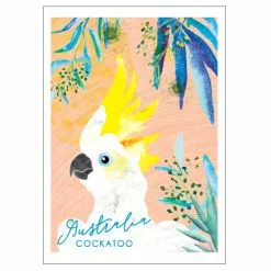 Candle Bark Creations Among The Gum Trees Cockatoo Greeting Card 11cm X 15cm