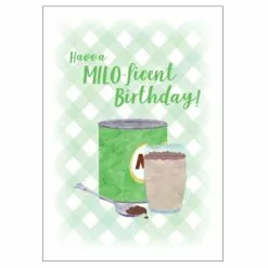 Candle Bark Creations Matilda's Milk Bar Milo-Ficient Birthday Card 11cm X 15cm