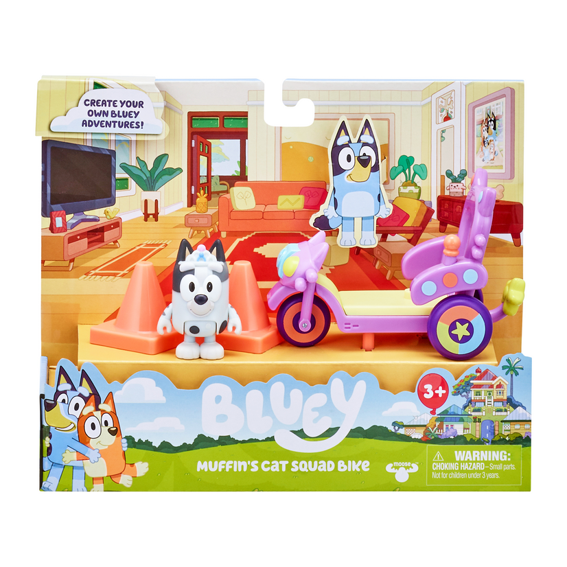 Bluey Muffin's Cat Squad Bike Playset With Muffin Figurine - Image 3