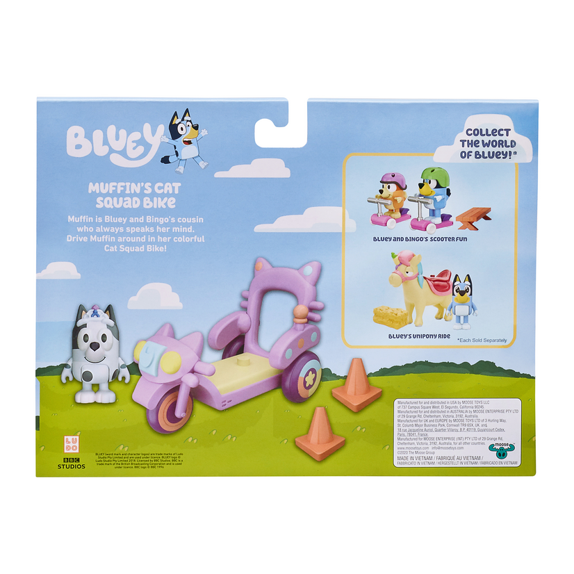 Bluey Muffin's Cat Squad Bike Playset With Muffin Figurine - Image 4