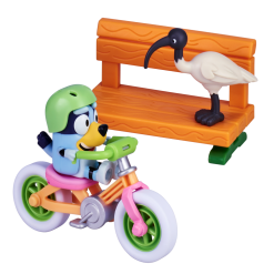 Bluey Bicycle With Bluey Figurine Vehicle Playset