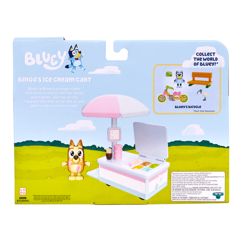Bluey Ice Cream Cart With Bingo Figurine Vehicle Playset - Image 4