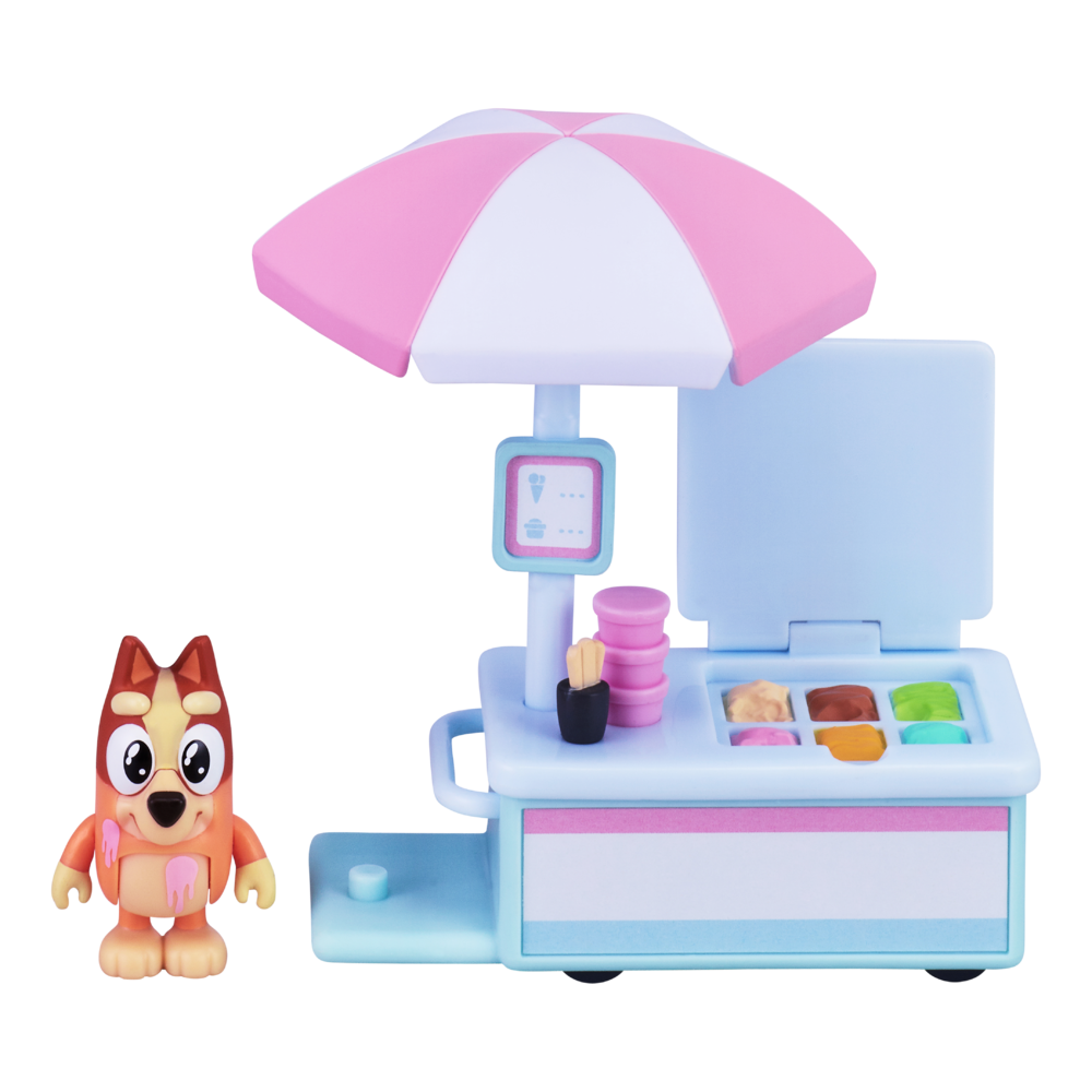 Bluey Ice Cream Cart With Bingo Figurine Vehicle Playset
