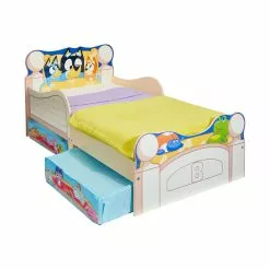 Bluey Kids Toddler Bed With Storage Drawers