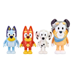 4-Pack Figurines: Bluey, Chloe, Calypso & Rusty