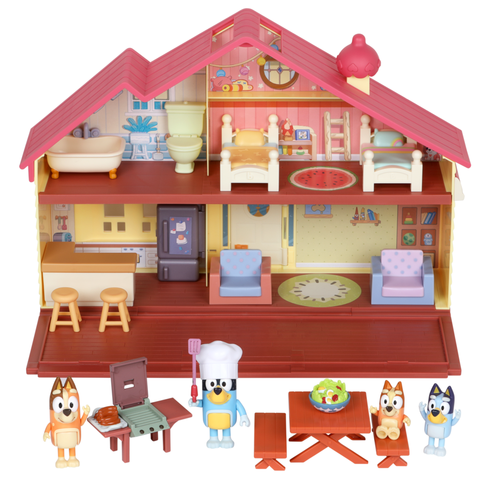 Bluey Mega Bundle Home, BBQ Playset, And 4 Figures