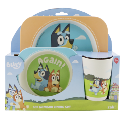 Bluey 3 Piece Bamboo Mealtime Set